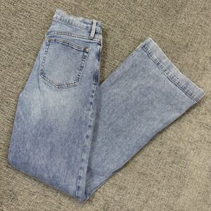 Women's High Rise Flare Bell Bottom Jeans Size 3 (26x32) Light Wash Fashion Nova